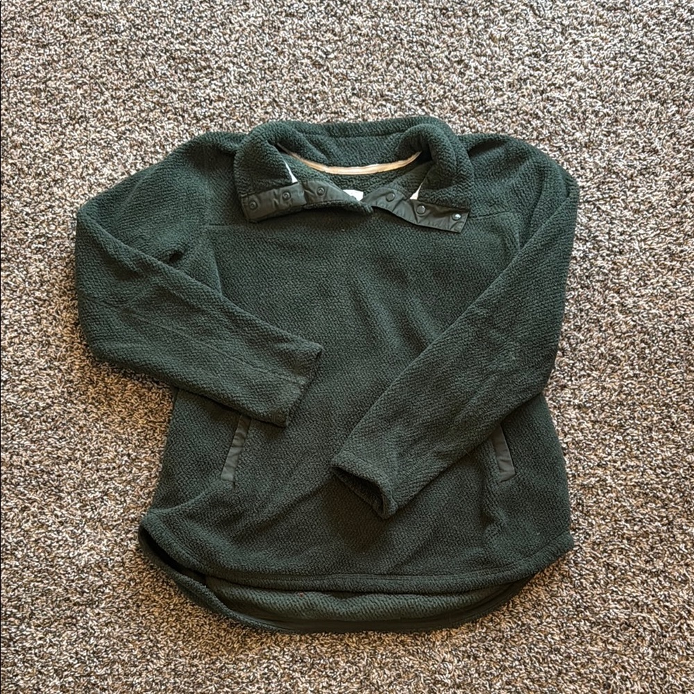 Cozy Dark Green Cowl Neck Sweater